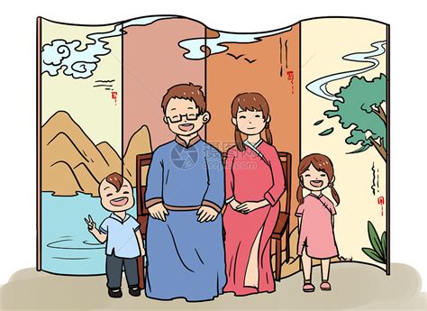 爱家庭的一幅画